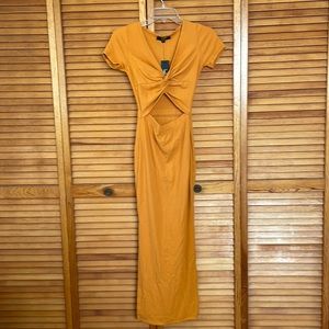 Ribbed stretch knit dress